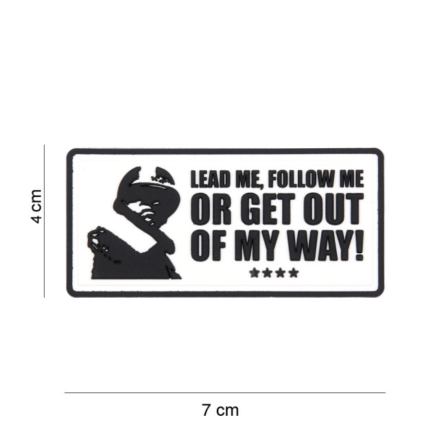 3D PVC Patch Lead me, follow me weiß - 101 Inc
