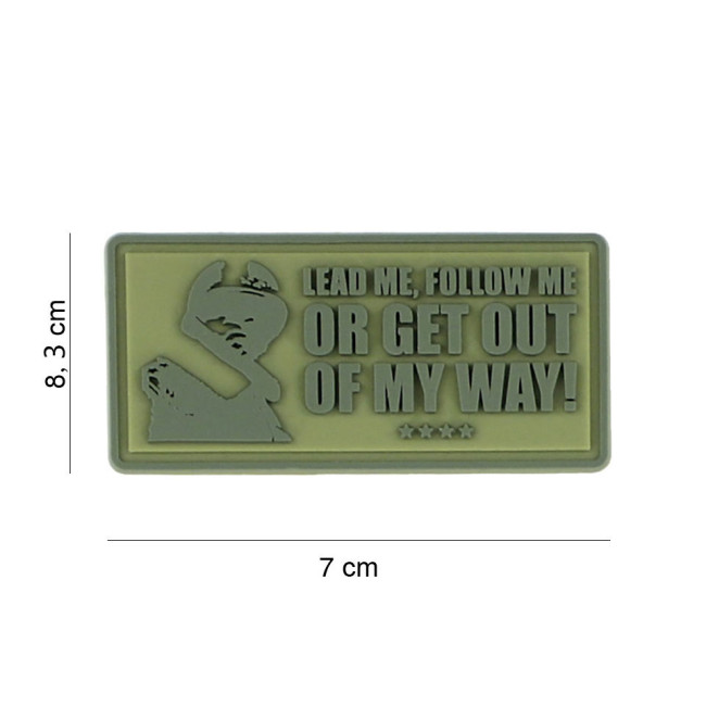 Patch 3D PVC Lead me, follow me green - 101 Inc