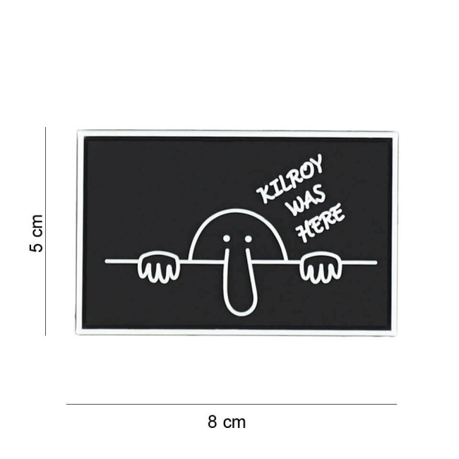 Patch 3D PVC Kilroy was here czarny - 101 Inc