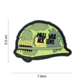 Patch 3D PVC Make war not love - 101 Inc