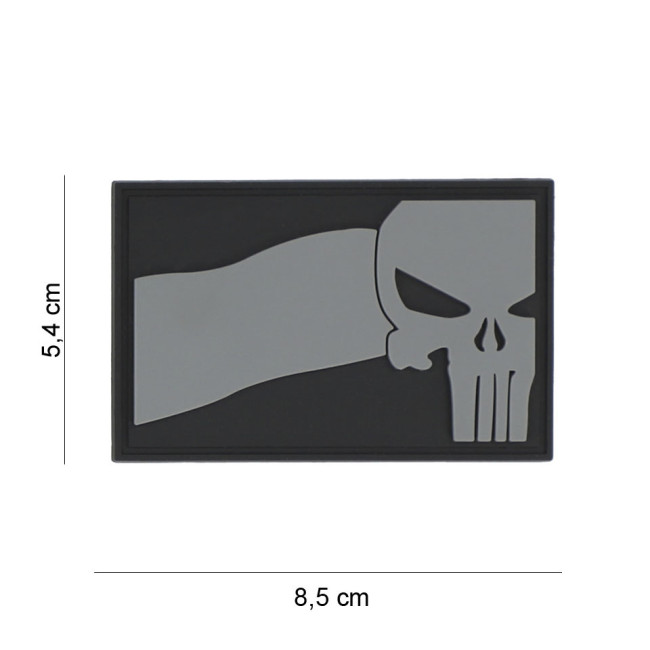 3D PVC Patch Punisher NL Flagge grau - 101 Inc