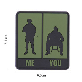 3D PVC Patch Me & You grün - 101 Inc