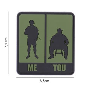Patch 3D PVC Me & You green - 101 Inc