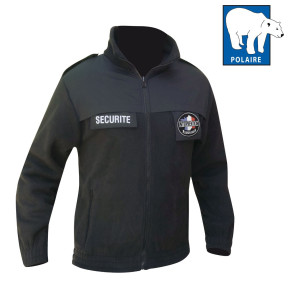 Schwarze Fleecejacke SICHERHEIT