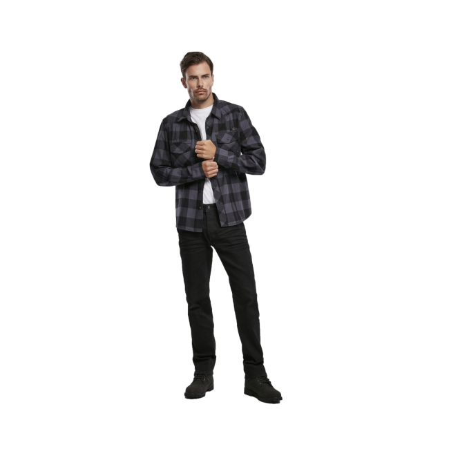 Chemise à carreaux gris/noir - Brandit