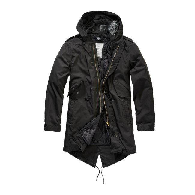 Schwarze US M51 Militärparka für Herren - Brandit