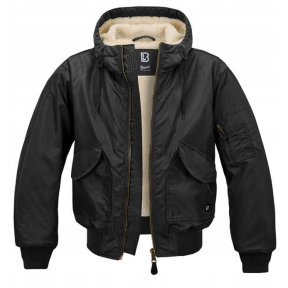 Blouson aviateur à capuche CWU noir - Brandit