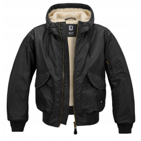 Blouson aviateur à capuche CWU noir - Brandit