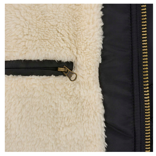 Schwarze CWU-Fliegerjacke mit Kapuze - Brandit