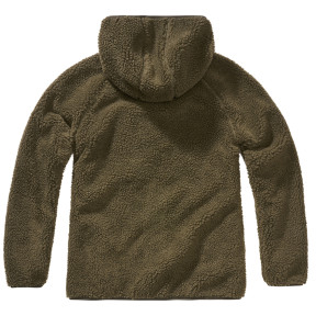 Dames fleece vest met capuchon olijf - Brandit