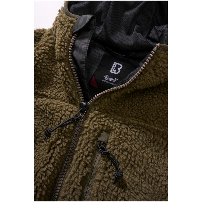 Veste femme polaire à capuche olive - Brandit