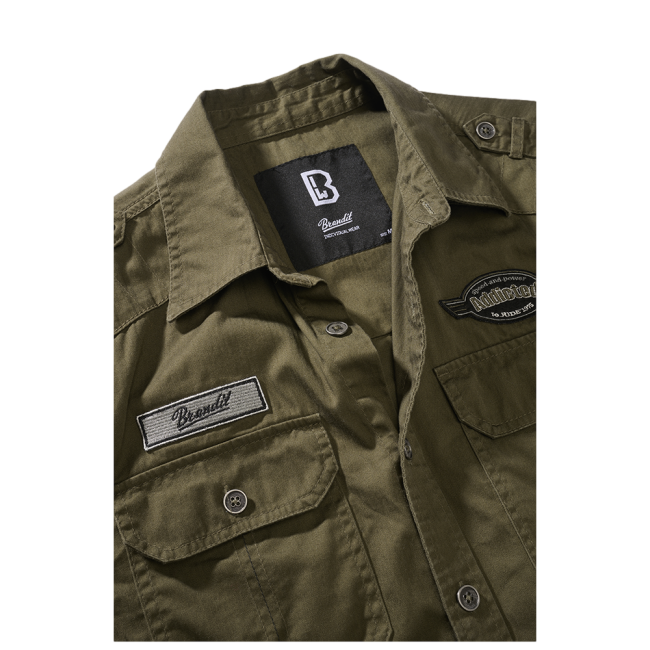 Korte mouwen shirt Luis vintage olive - Brandit