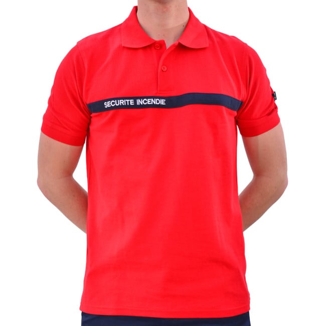 Rotes Feuerwehr-Poloshirt Adum - Force Series