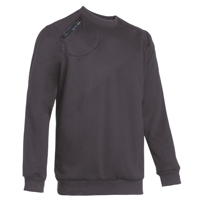 RUNDHALS-SWEATSHIRT LEON GRAU - North Ways