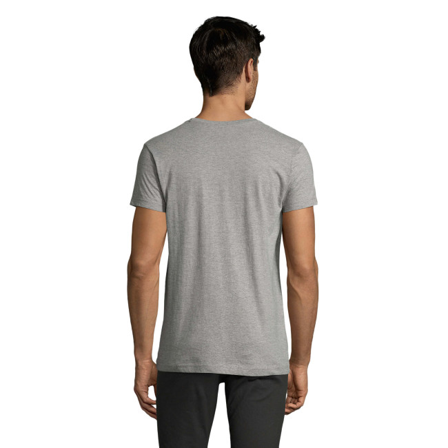 Tee-shirt homme col rond ajusté Impérial Fit gris chiné - Sol's