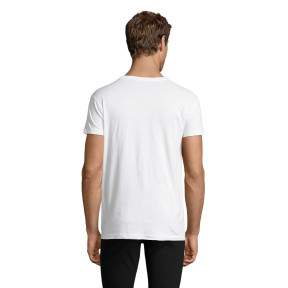 T-shirt męski Regent Fit okrągły dekolt dopasowany biały - Sol's