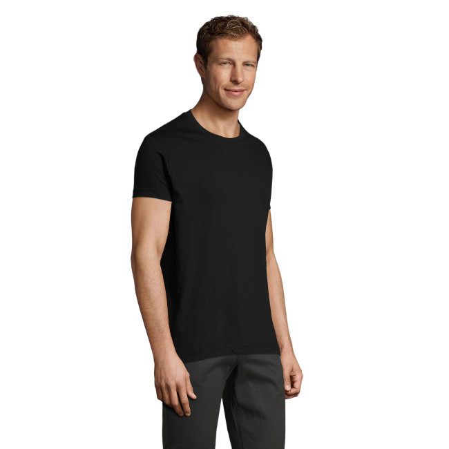 Tee-shirt homme Regent Fit col rond ajusté noir - Sol's