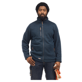 Fleece werkjas Hurricane blauw gemêleerd - Herock