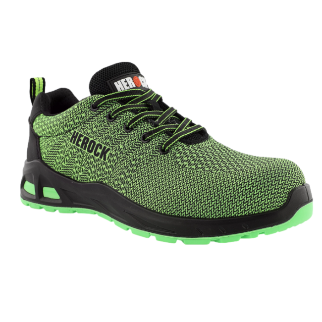 Baskets de sécurité basses S1P TITUS vert fluo - Herock