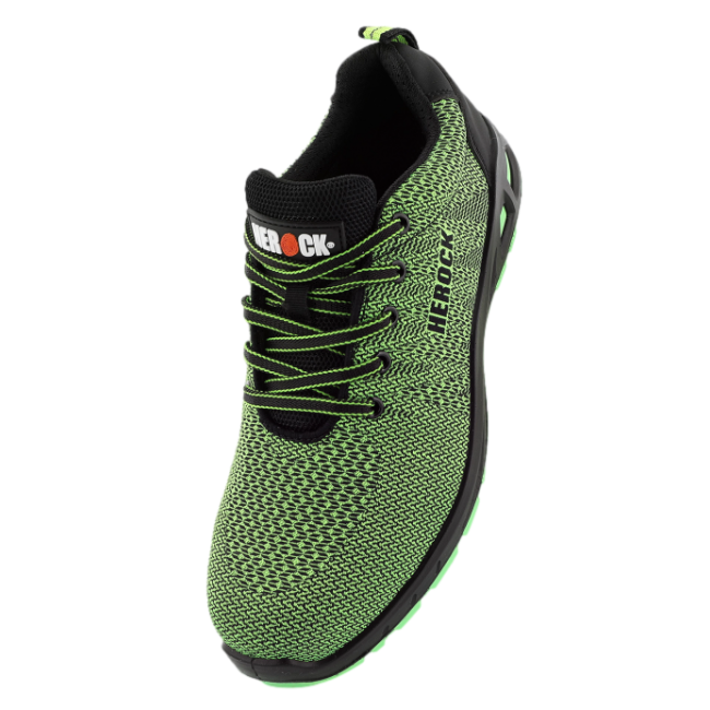 Baskets de sécurité basses S1P TITUS vert fluo - Herock