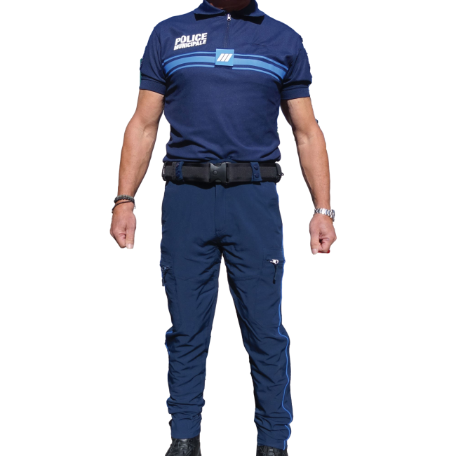 Lekkie spodnie interwencyjne matowy niebieski dopasowane Policja Miejska - Patrol
