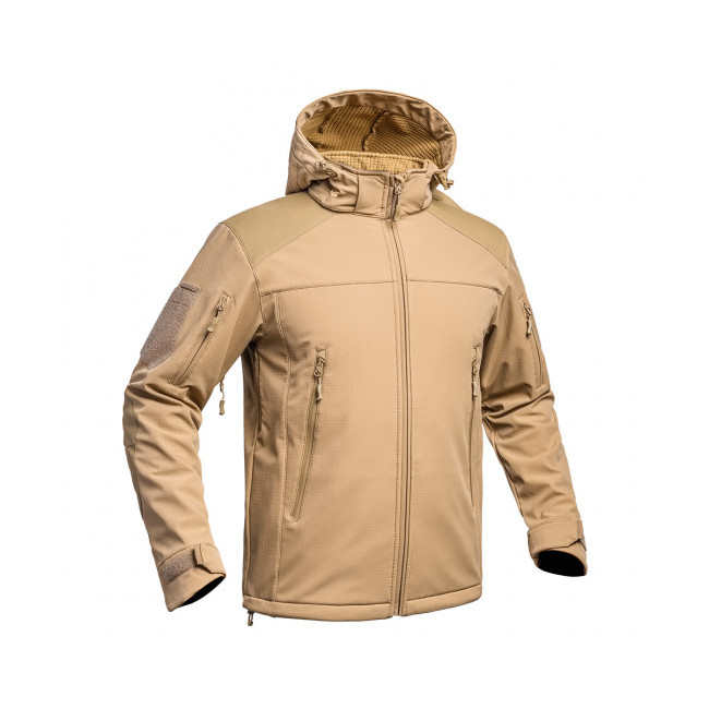 Softshell-Jacke V2 Fighter sandfarben - A10 Equipment