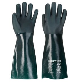 Gants PVC 45 cm double trempage vert XL - Portwest