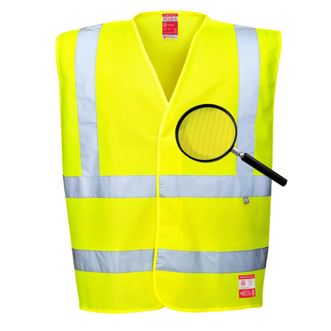 Antistatische und flammhemmende Warnweste gelb - Portwest