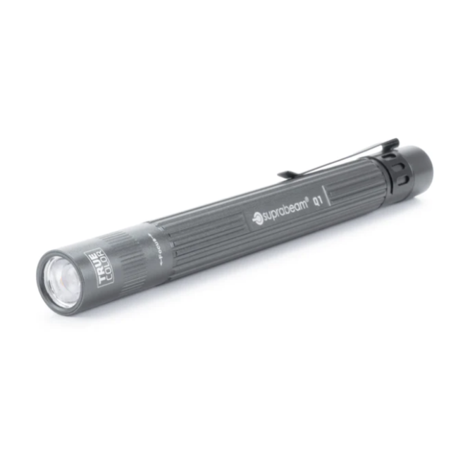 Mini lampe de poche led avec batterie, clip en acier et pied