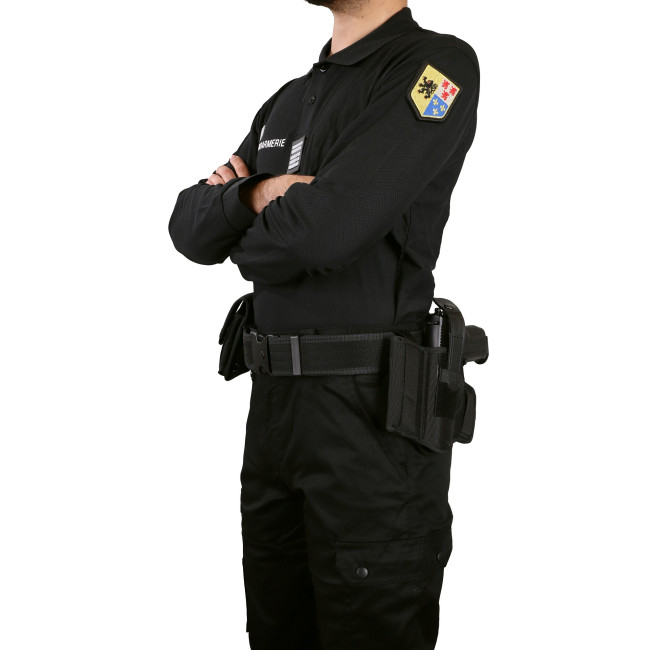 Polo GD zwart lange mouwen - Patrol