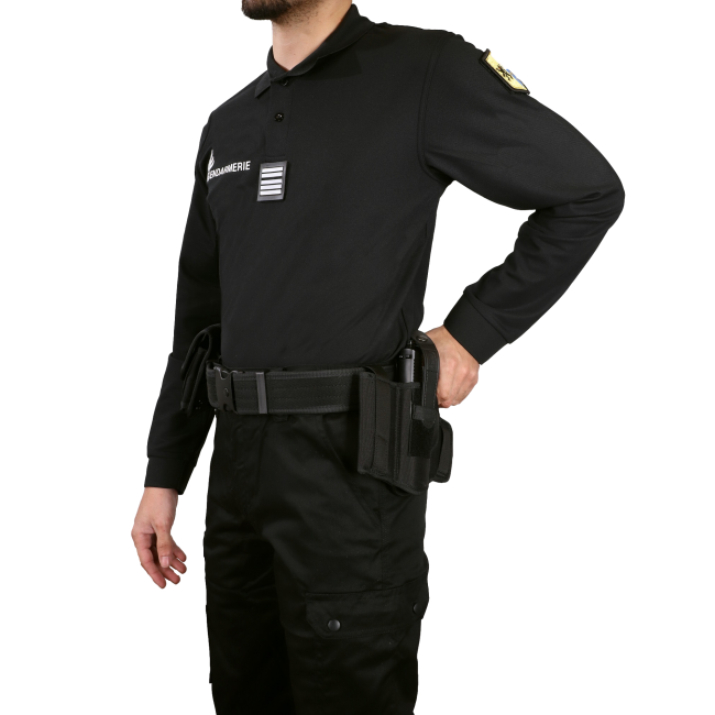 Poloshirt GD schwarz Langarm - Patrol