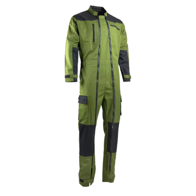 Combinaison 2 zips TRIDENT vert mousse/noir - LMA