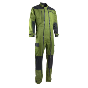 Combinaison 2 zips TRIDENT vert mousse/noir - LMA