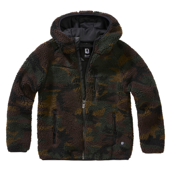 Veste polaire enfant à capuche woodland - Brandit