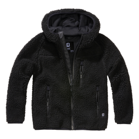 Veste polaire enfant à capuche noir - Brandit