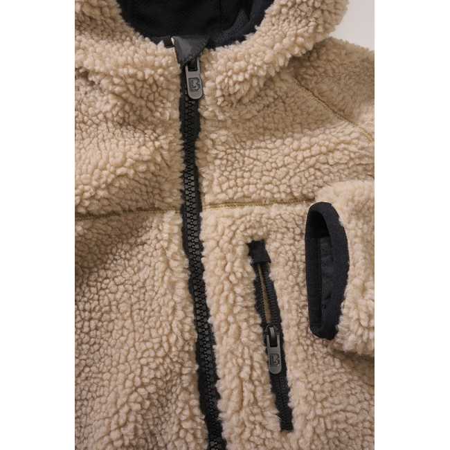 Kinder Fleecejacke mit Kapuze camel - Brandit