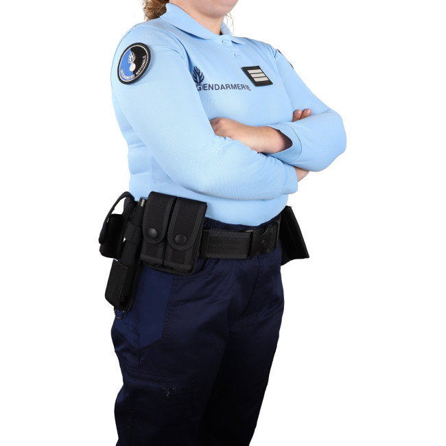 Polo bleu manches longues Gendarmerie Femme - Patrol