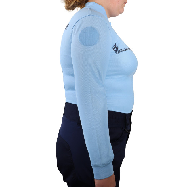 Polo bleu manches longues Gendarmerie Femme - Patrol