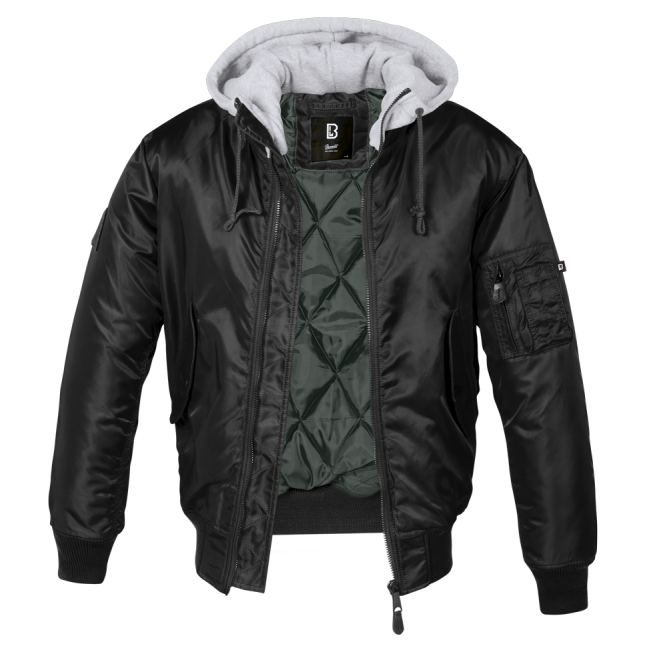 MA1 Kapuzenjacke grau/schwarz - Brandit