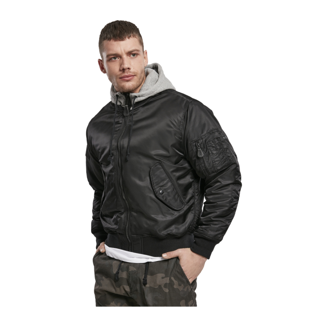 Veste à capuche MA1 gris/noir - Brandit
