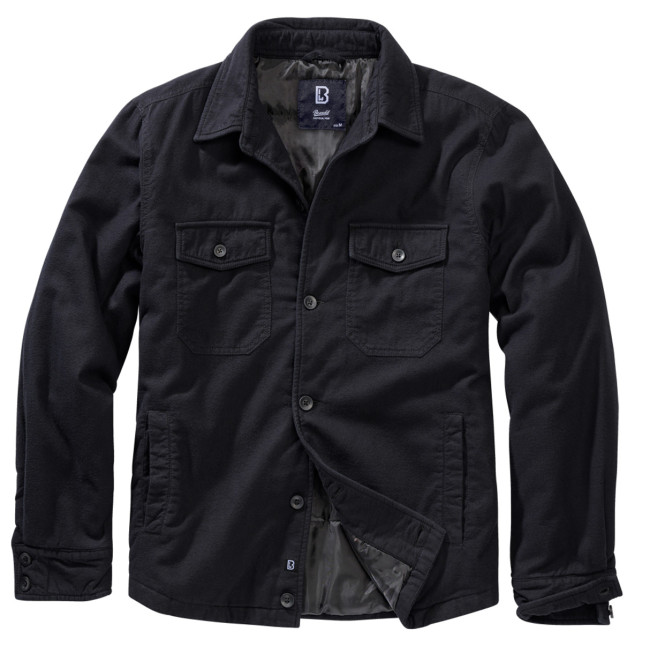 Veste en flanelle matelassée noir - Brandit