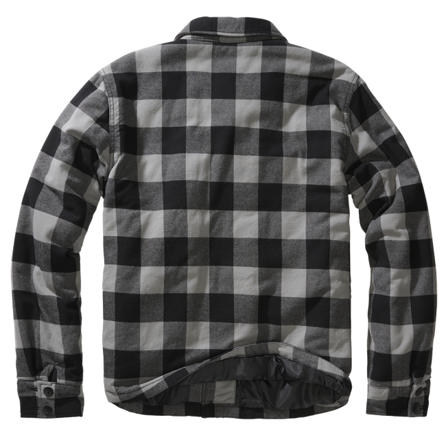 Veste en flanelle matelassée noir/gris - Brandit