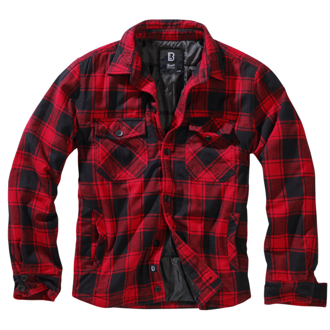 Veste en flanelle matelassée rouge/noir - Brandit