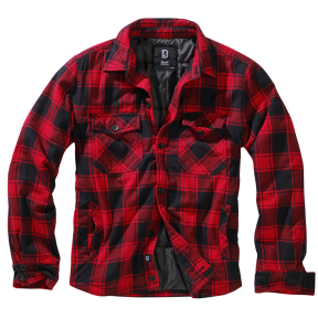 Veste en flanelle matelassée rouge/noir - Brandit