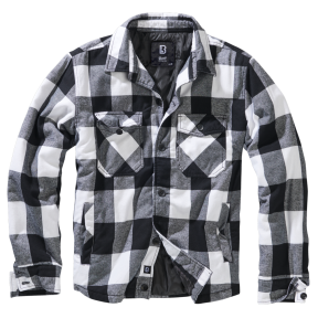 Veste en flanelle matelassée blanc/noir - Brandit