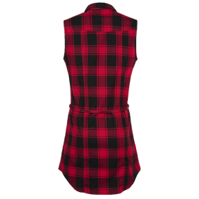 Chemise longue femme sans manches rouge/noir - Brandit