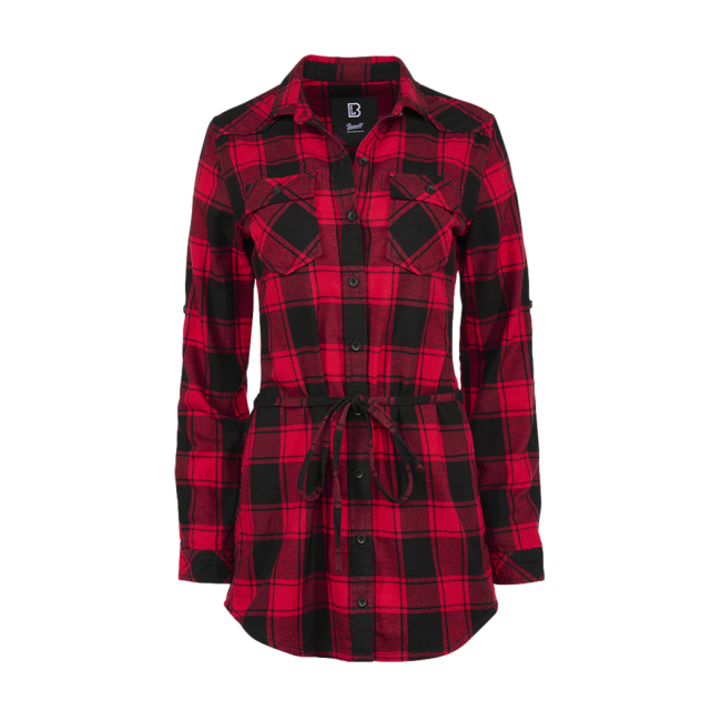 Dames lange blouse rood/zwart - Brandit