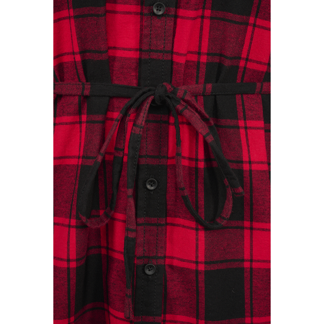 Dames lange blouse rood/zwart - Brandit