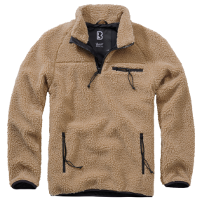 Fleece-Sweatshirt mit Reißverschluss camel - Brandit