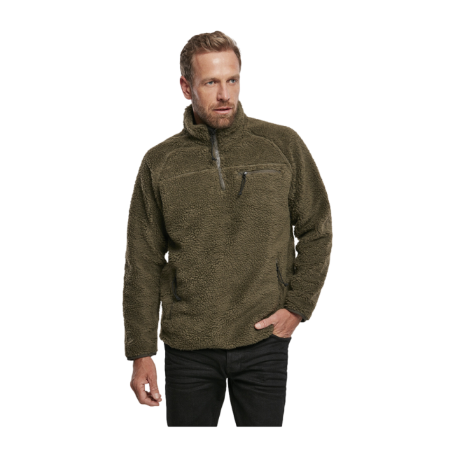 Bluza polarowa na zamek oliwkowa - Brandit